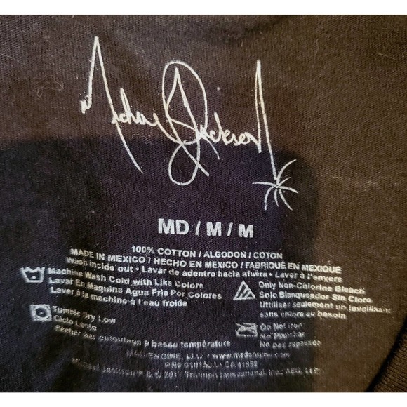 Official Michael Jackson Unisex T-Shirt Thriller Black M Medium - Picture 5 of 5